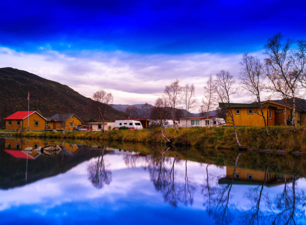 istock Horizontal vivivd Norway camping landscape background backdrop 639750160
