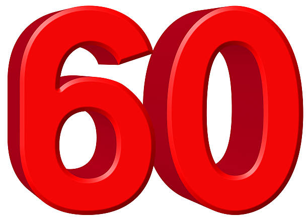 istock Numeral 60, sixty, sixty, isolated on white background, 3d rende 639750712