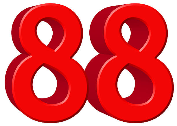 istock Numeral 88, eighty eight, isolated on white background, 3d rende 639752946
