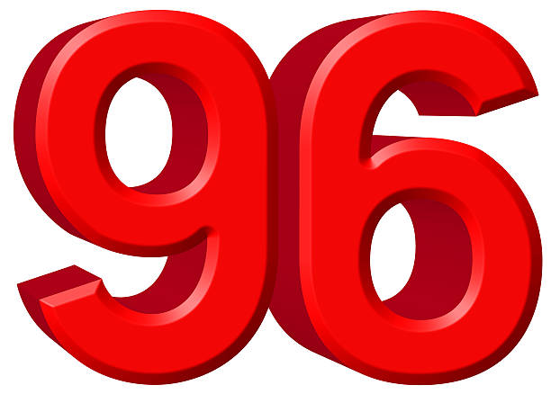 istock Numeral 96, ninety six, isolated on white background, 3d render 639753222