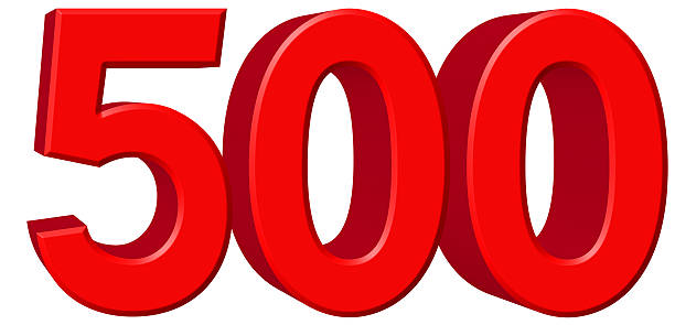 istock Numeral 500, five hundred, isolated on white background, 3d rend 639753516