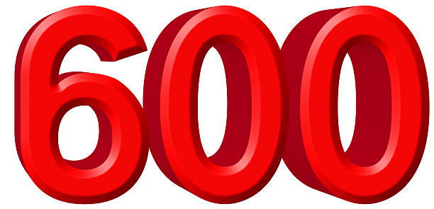 istock Numeral 600, six hundred, isolated on white background, 3d rende 639753574