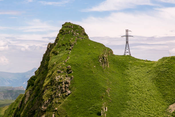 istock Power line in the mountains 639754856