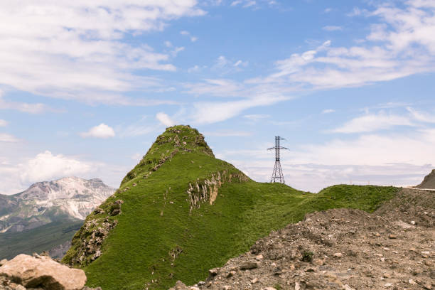 istock Power line in the mountains 639755418