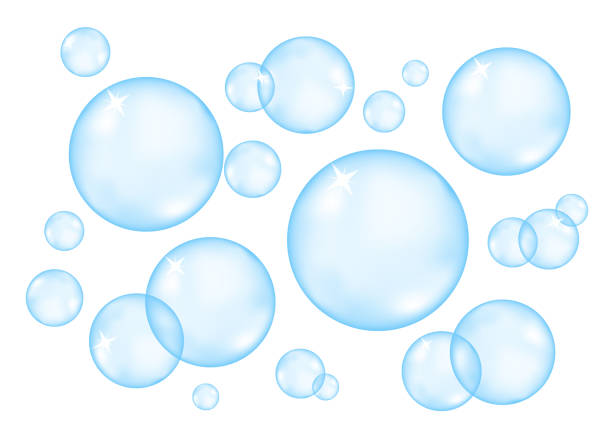 istock Underwater sparkling oxygen blue bubbles in fizzing water. 639756856