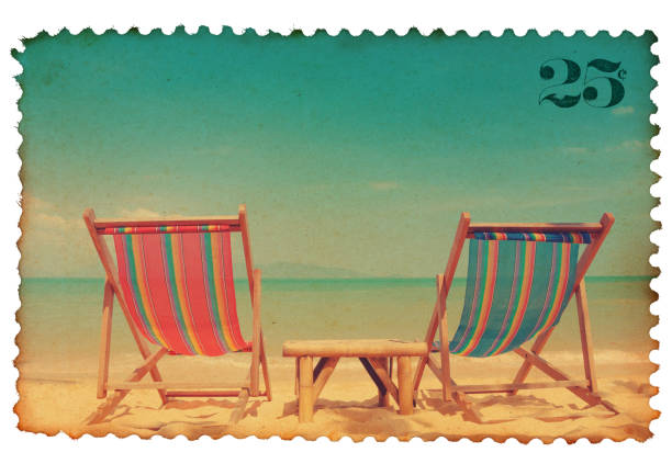 vintage sello postal - holiday postcard fotografías e imágenes de stock