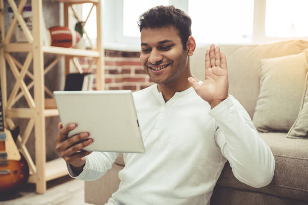istock Afro American man at home 639761548