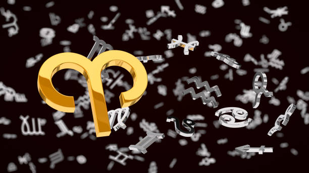 istock astrology themed 3d illustration with choosen one aries sign 639761930