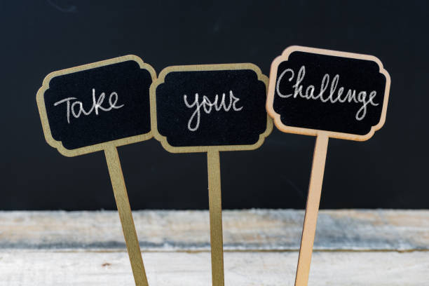 istock Motivational message Take Your Challenge written with chalk 639767298