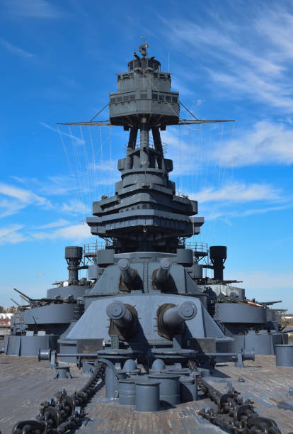 istock Battleship Texas-View of the Turrets and Navigating Bridge 639768402