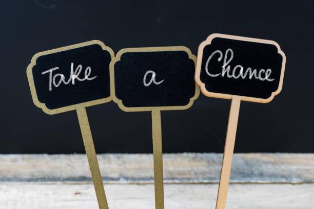 istock Motivational message Take A Chance written with chalk 639768690