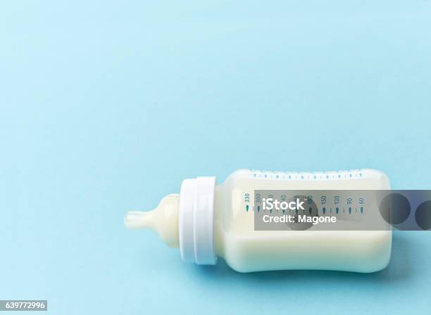Baby Milk Bottle Stock Photo - Download Image Now - Baby Bottle, Baby - Human Age, Bottle