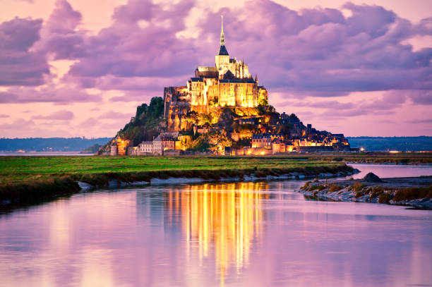 istock Mont Saint-Michel, France, on sunset 639774810