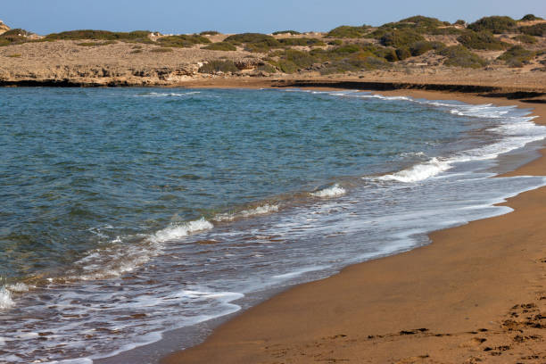 Turtle Beach Alagadi in the Mediterranean. Near Kyrenia (Girne) in Northern Cyprus. kyrenia photos stock pictures, royalty-free photos & images