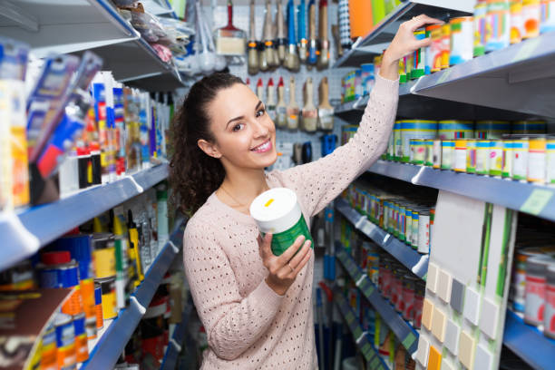 istock Woman choosing decorating paint 639778394