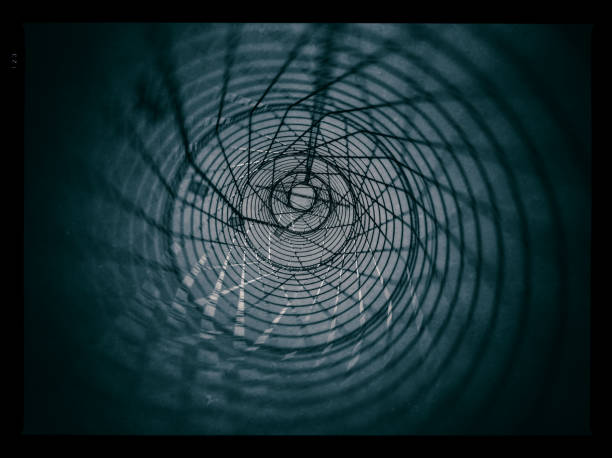 Communicaion tower vintage film scan abstraction postcard