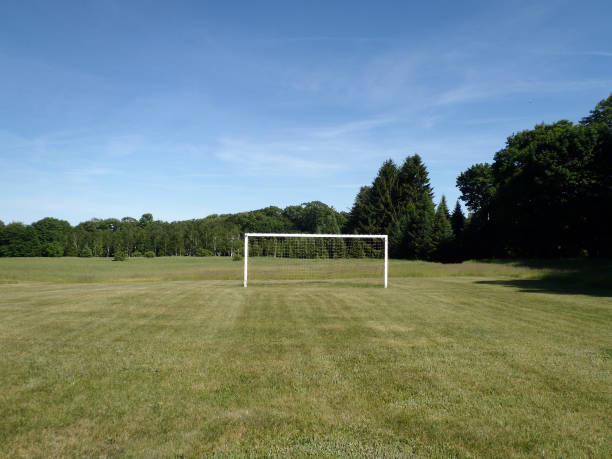 istock Soccer Goal in a grass field 639784892