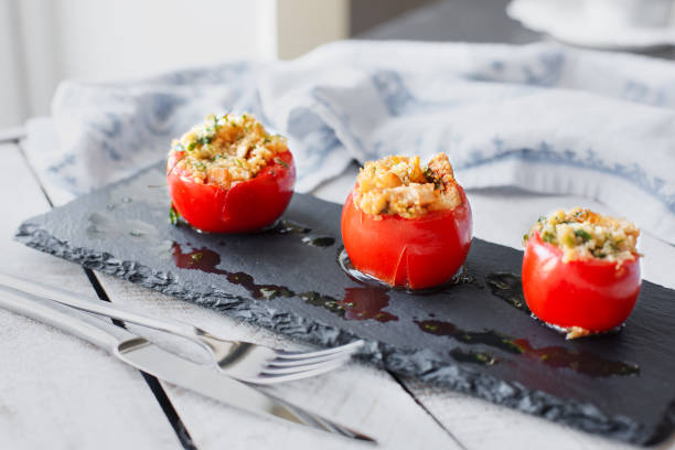 istock Tomato stuffed with couscous 639789332