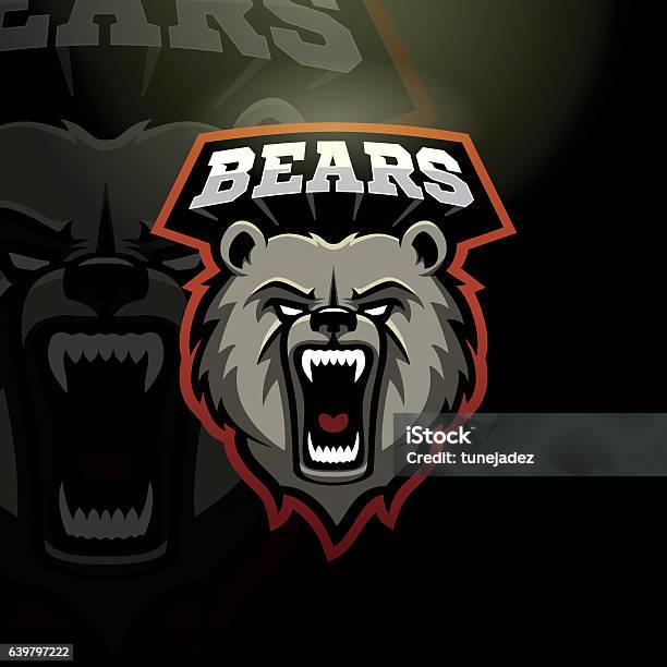 Bears Sport Sign Stock Illustration - Download Image Now - Bear, Anger, Displeased