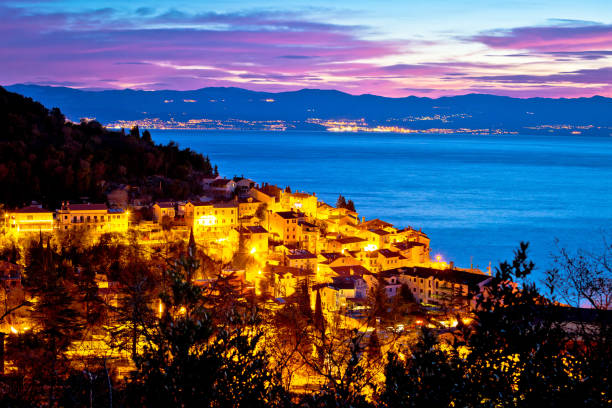 istock Moscenicka draga village waterfront at dawn 639797626