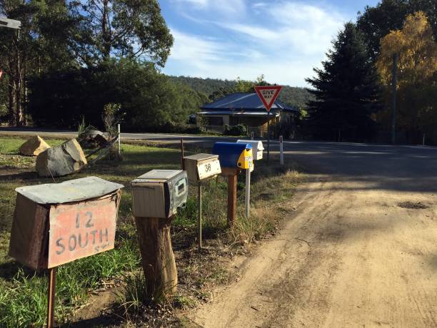 Old countryside letterboxes in Tasmania