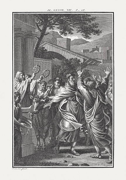 Paul and Barnabas reputed as Gods (Acts 14), published c.1850