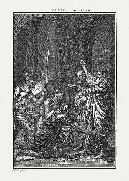 Paul and Silas in the Prison (Acts 16), published c.1850