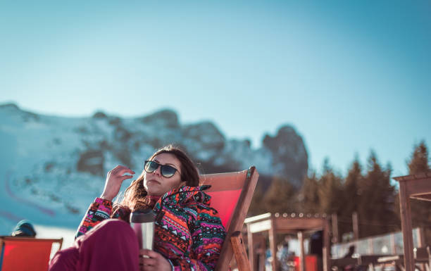 istock Taking a brake on a deck chair 639811676