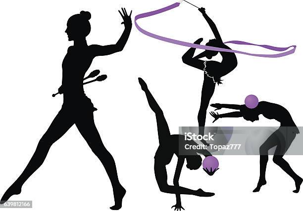 Girl Gymnast Athlete Isolated Sportswoman Gymnasts Stock Illustration - Download Image Now