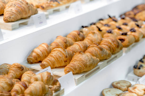 istock Fresh baked croissants 639818262