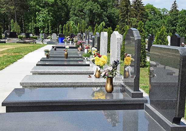 istock Tombstones in the public cemetery 639820200