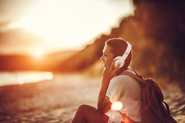 Woman listening music