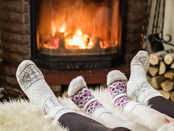 istock Relaxing near fireplace. 639826092