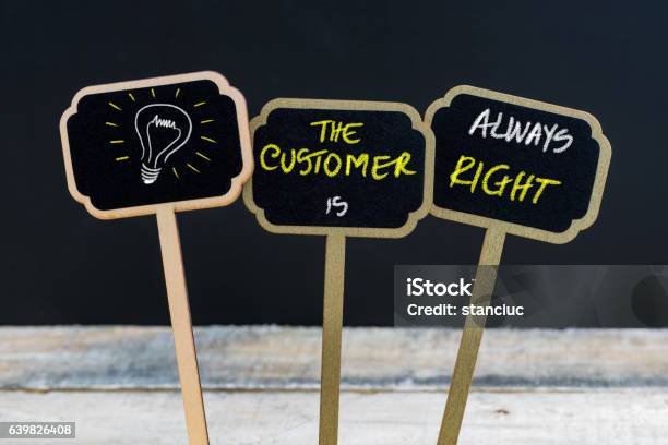 Concept Message Written With Chalk On Wooden Mini Blackboard Labels Stock Photo - Download Image Now