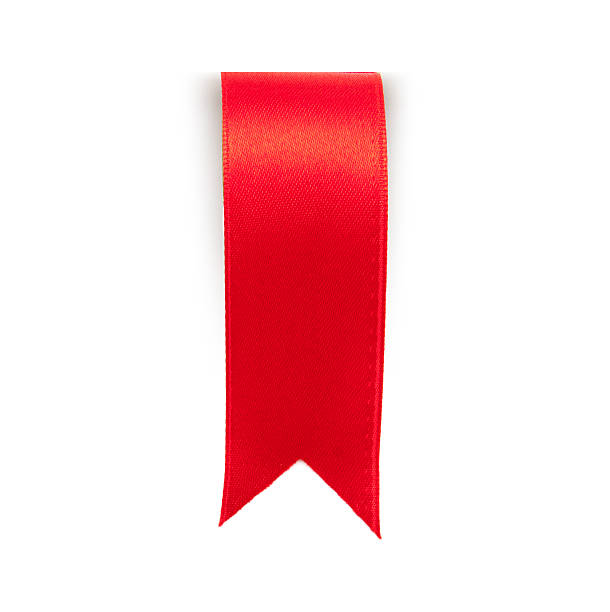 istock Red ribbon bookmark isolated 639828490