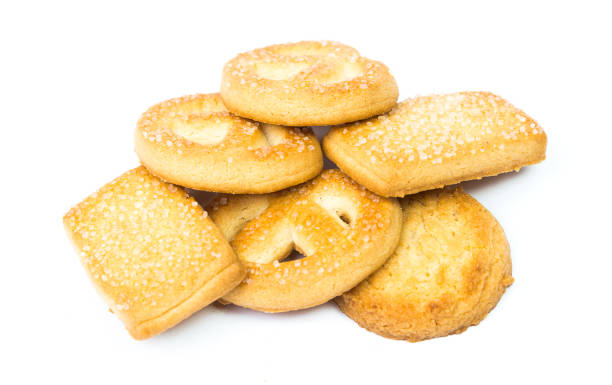istock Butter cookies biscuit isolated on white background 639828882