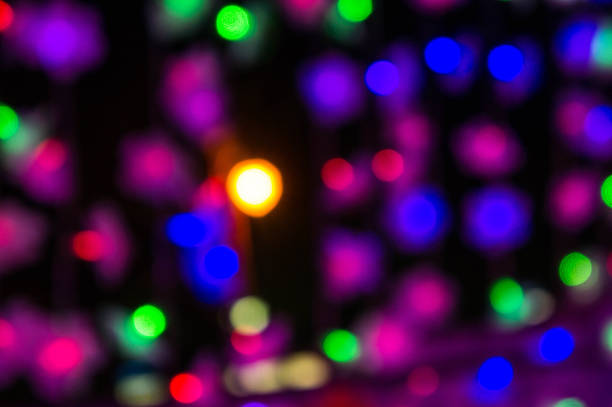 istock Texture Bokeh style background colorful with back background 639832320