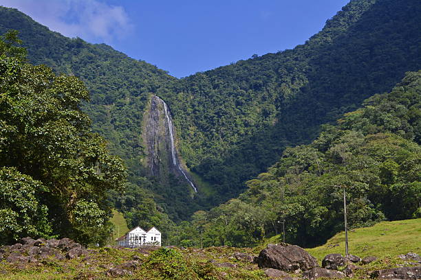 Beautiful landscape Piraí waterfall stock photo