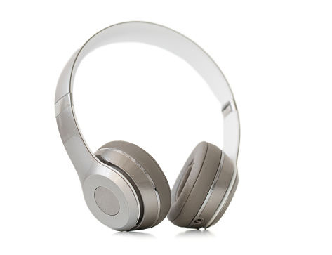 On-ear headphones isolated on white