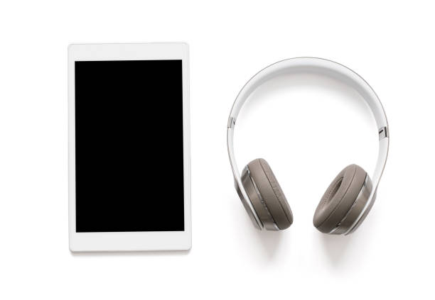 istock Headphones and tablet isolated on white 639838756