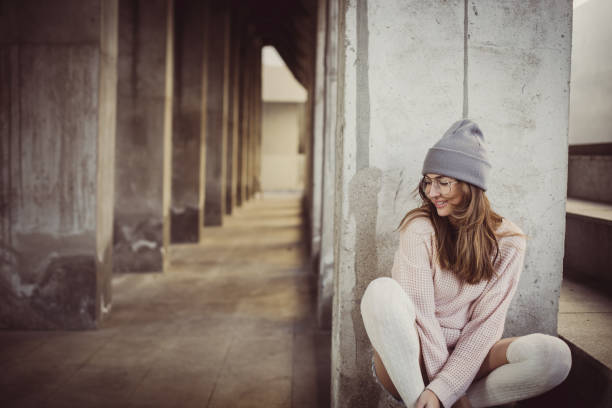 istock Beautiful girl downtown 639839408