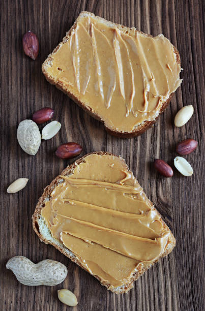 istock Peanut butter on a slice of toast 639843388