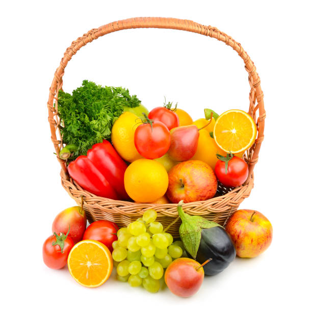 istock vegetables and fruits in a basket on white background 639843528