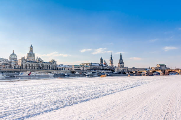 Old town of Dresden in winter