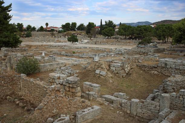 istock Ruins in Corinth, Greece - archaeological site 639849134