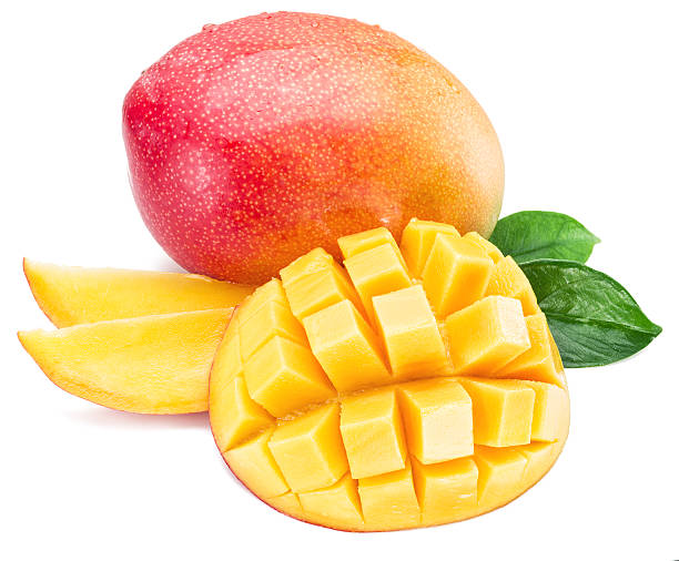 istock Mango fruits with water drops. 639850040
