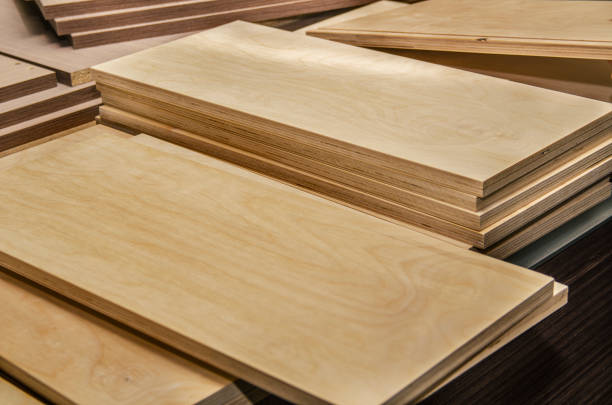 board chipboard cut parts board chipboard cut parts for furniture production close-up Plywood stock pictures, royalty-free photos & images