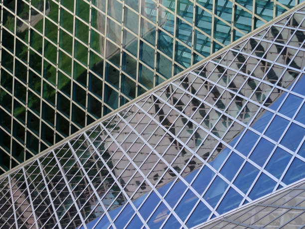 istock Glass windows of the Public Library 639853168