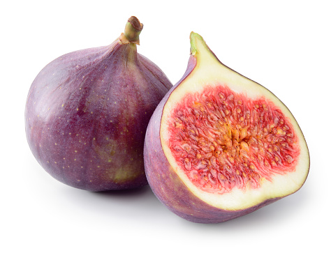 Fresh figs isolated on white background. With clipping path.