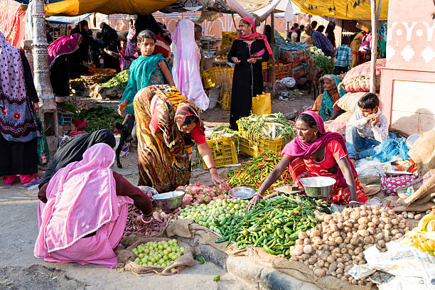 자이푸르 시장, 인도 - india indian culture women market 뉴스 사진 이미지